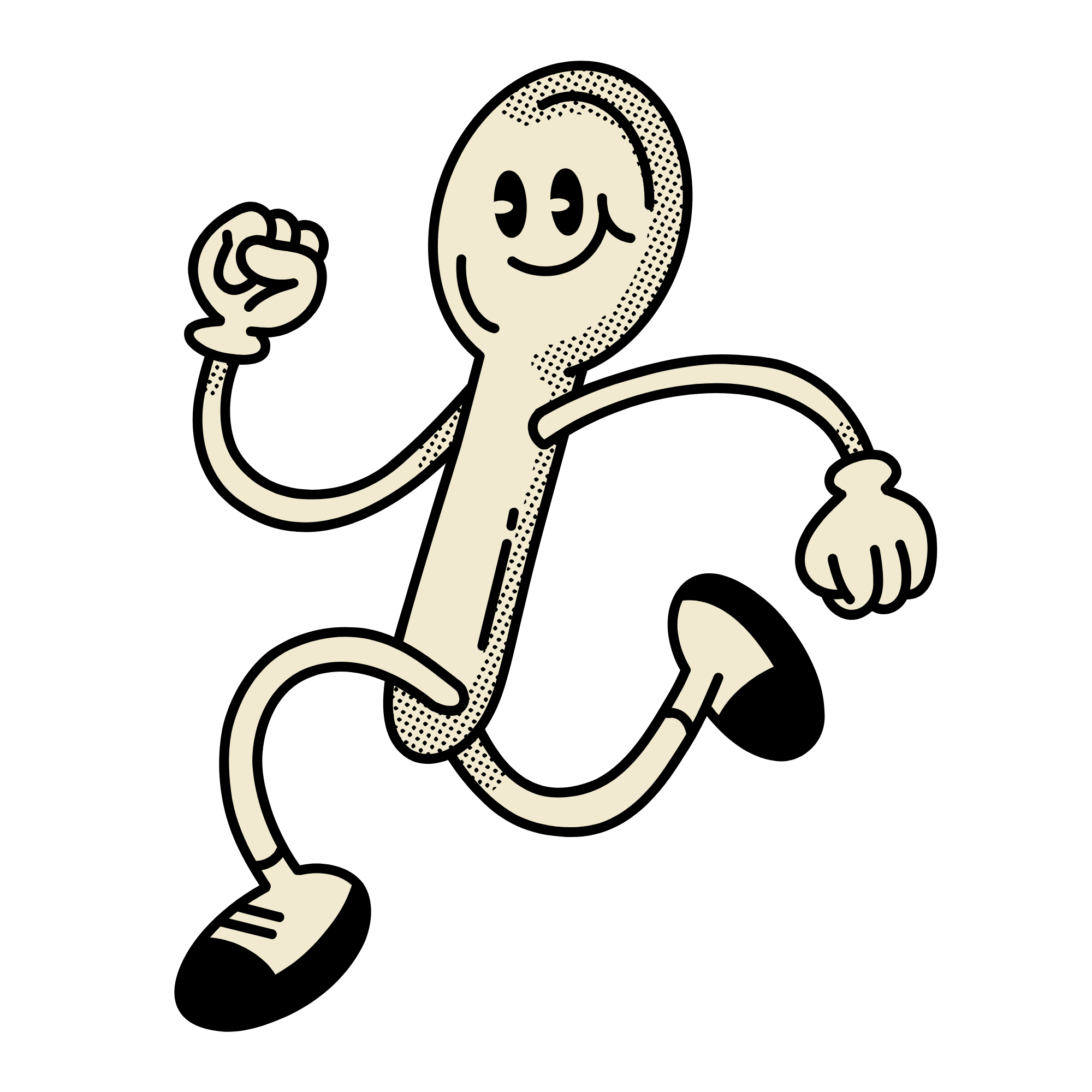 Jesse, the JISM mascot running